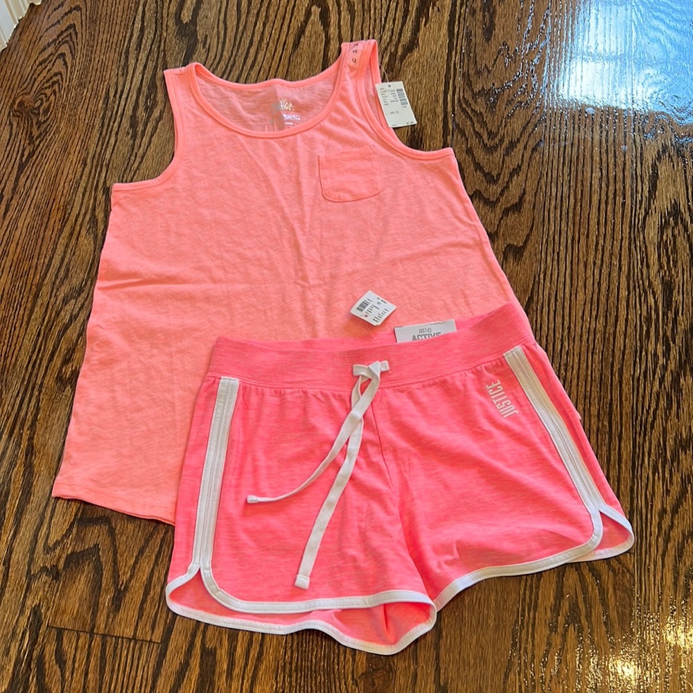 COPY - Justice casual tank and short set